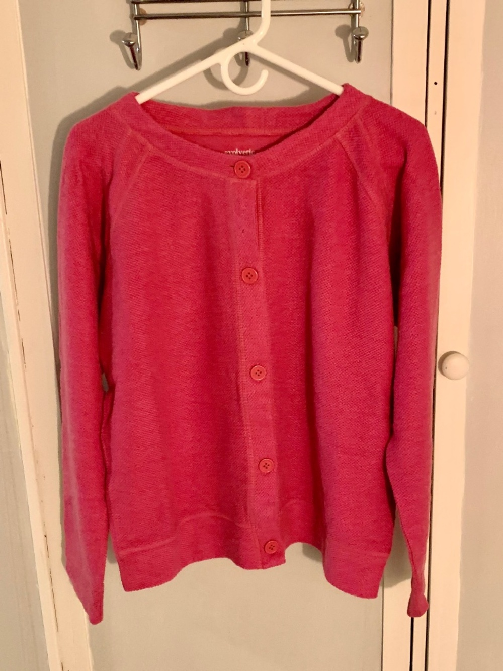 Like New! Evolverie - Size XL - Pink Button Up Long Sleeve Cardigan
